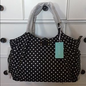 Kate Spade black and white polka dot diaper bag